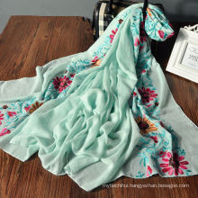 New design multi functional flower pattern fabric lady shawls wholesale hijab malaysia